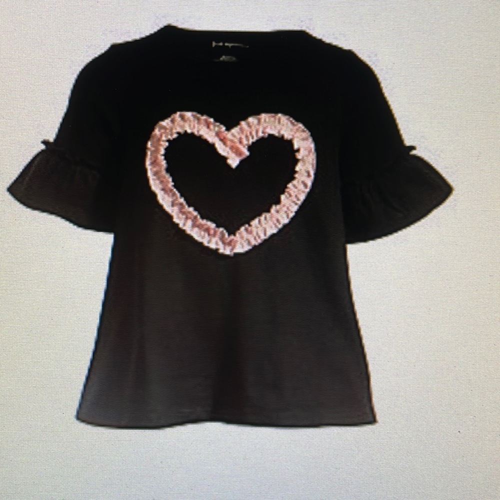 Girls ruched heart top